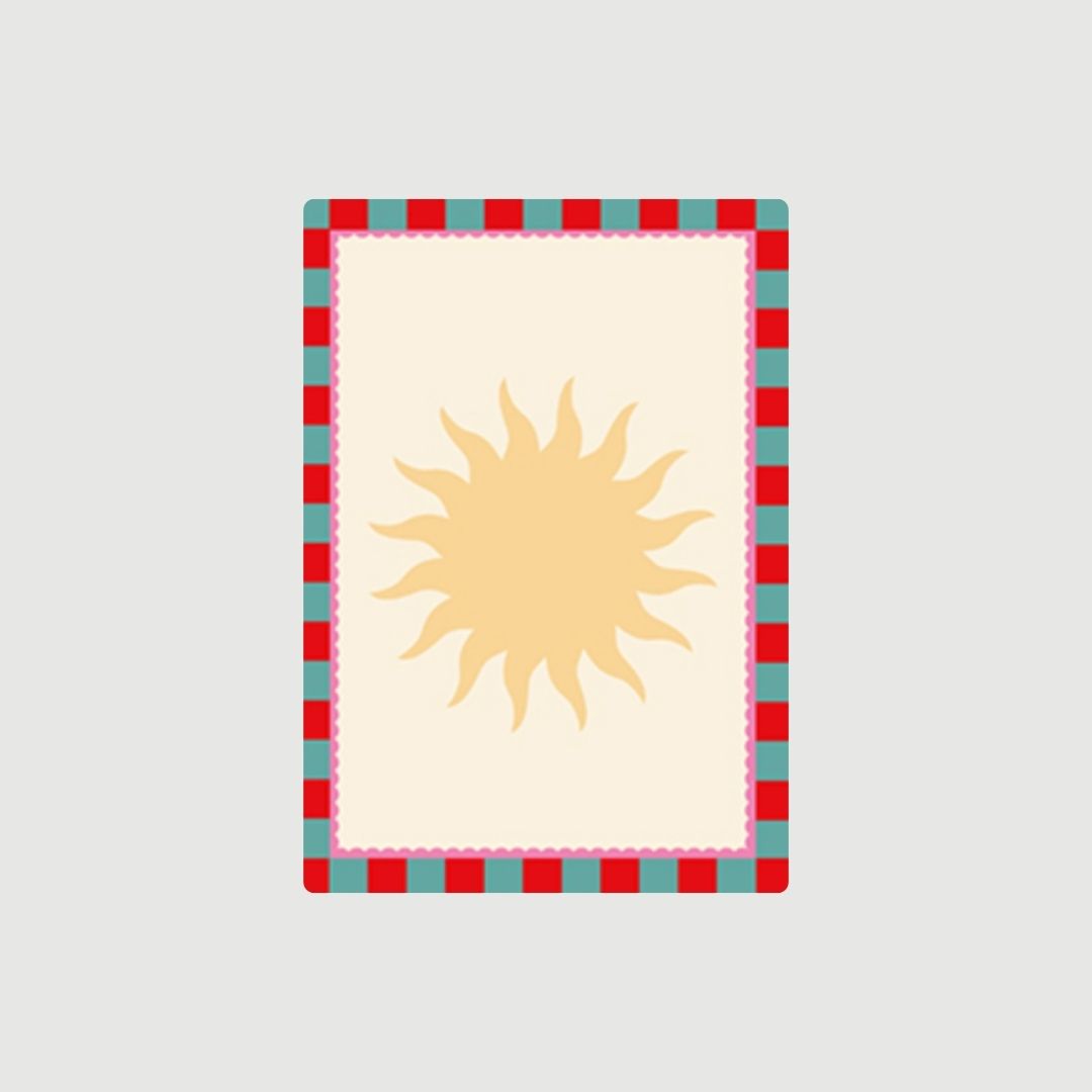 Postkarte "Sonne & Karomuster"