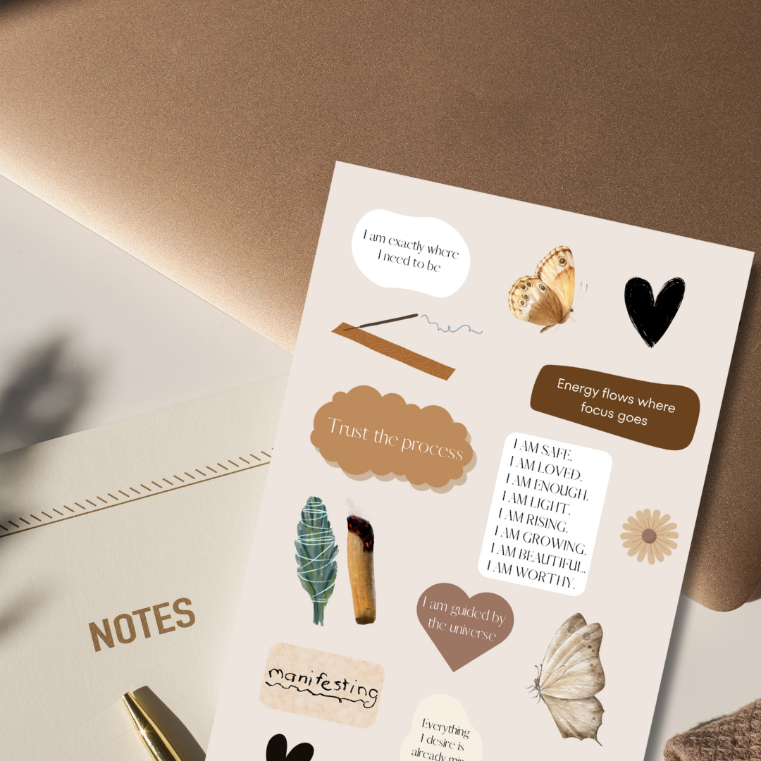 Stickerbogen „Trust the Process - Affirmationen“