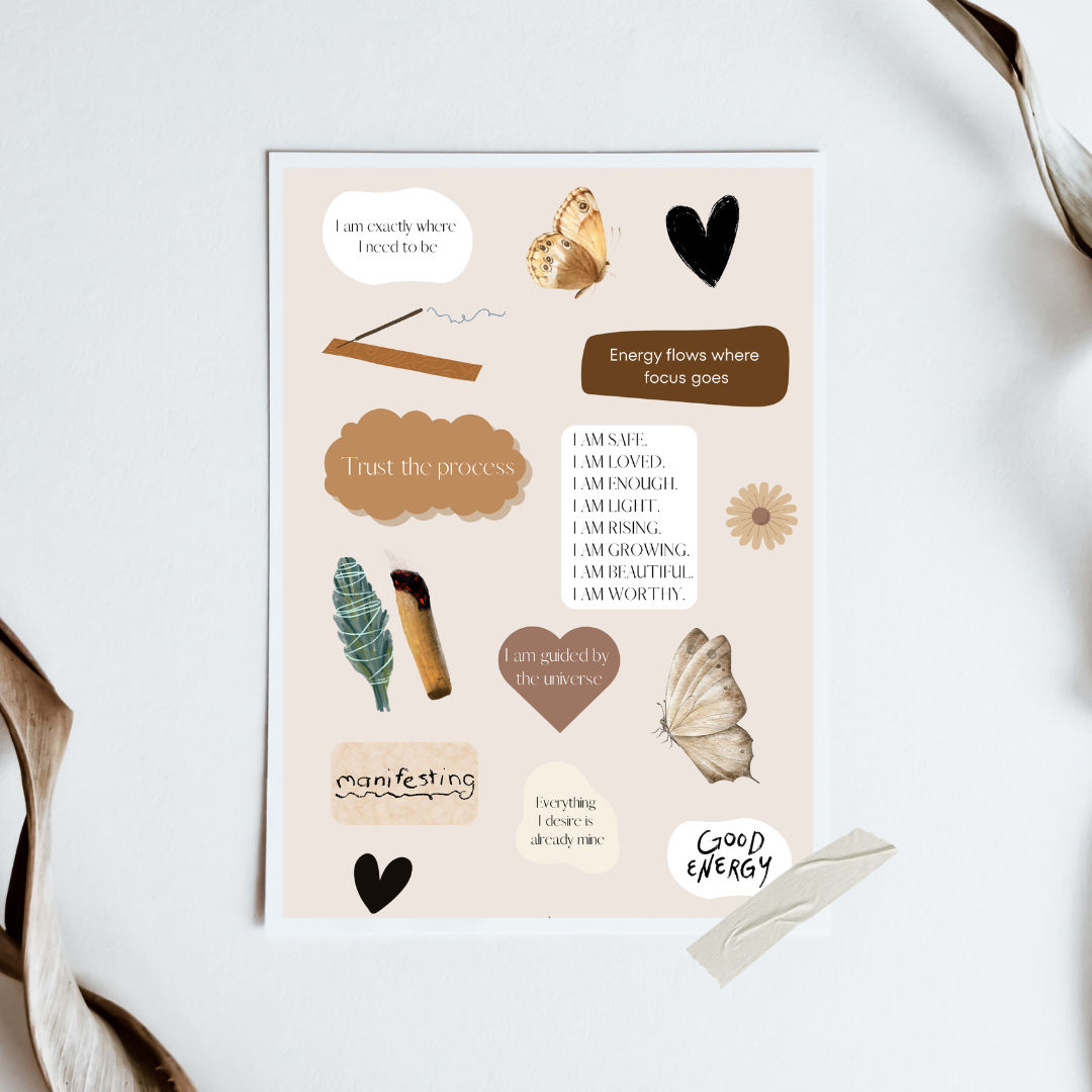 Stickerbogen „Trust the Process - Affirmationen“