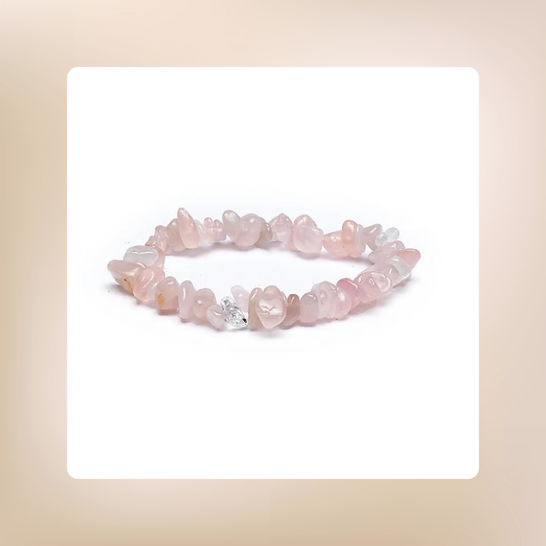 Armband "Rosenquarz Splitter elastisch"