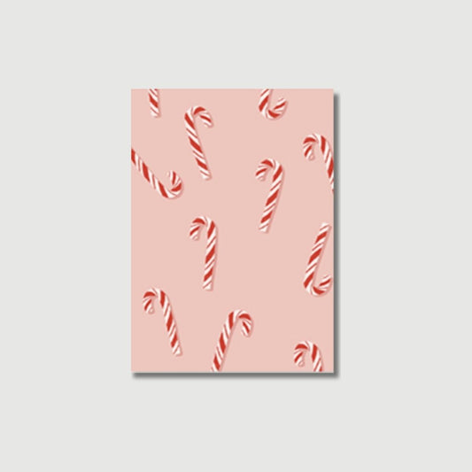 Mini - Postkarte Weihnachten "Candy Canes"