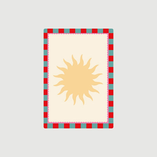 Postkarte "Sonne & Karomuster"